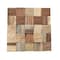 Ekena Millwork Heritage Boat Wood Mosaic Wall Tile, Natural Finish, 11 7/8"W x 11 7/8"H x 1/2"P WPW12X12HTMENA - alternate 1
